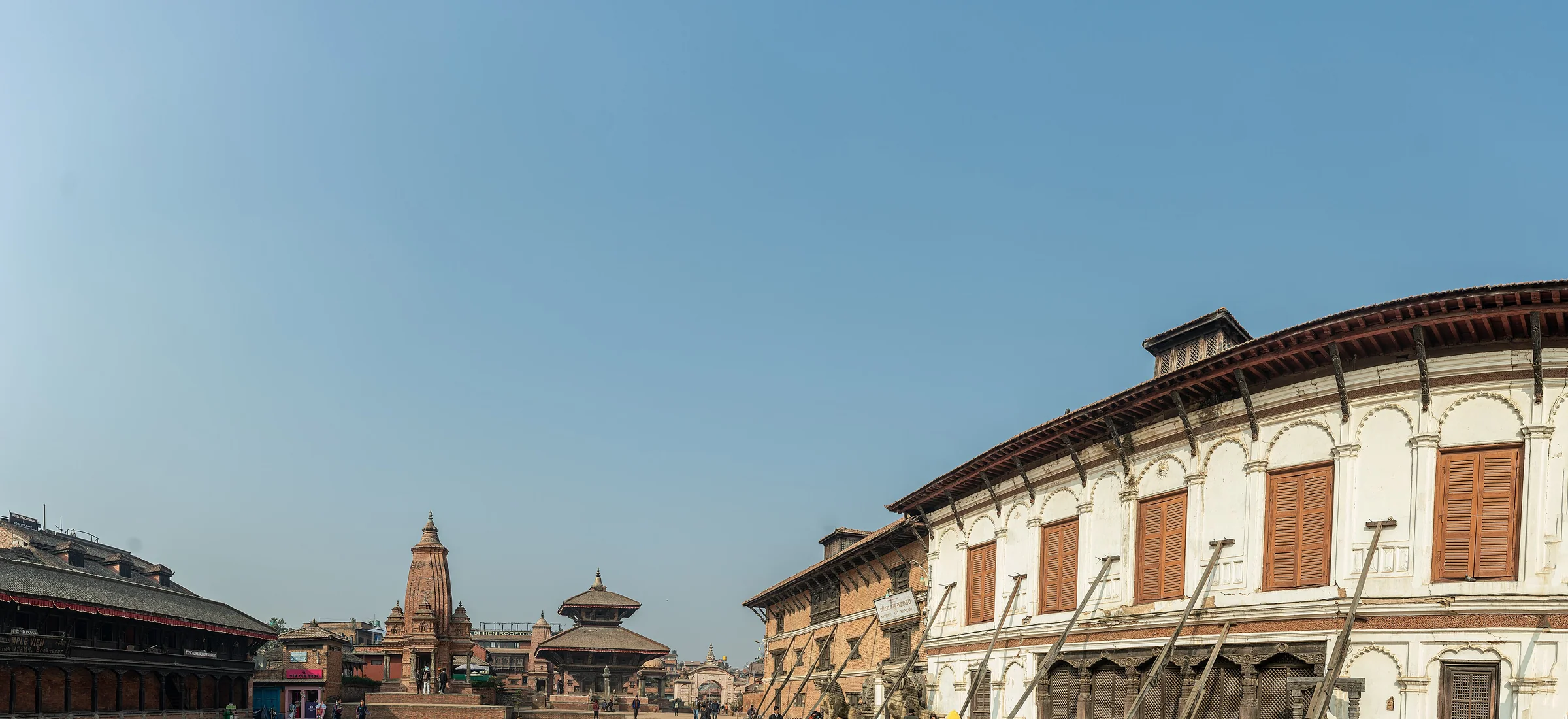 Bhaktapur Durbar Square, its tiered temples and brick courtyards at sunrise